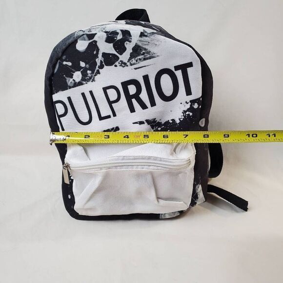 PulpRiot Black/White Small Back Pack Bag 11" - Picture 6 of 7